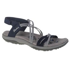 Buty do chodzenia damskie Skechers Reggae Slim Takes Two. Niebieskie buty trekkingowe Skechers, z materiału, bez zapięcia. Za 263.00 zł.