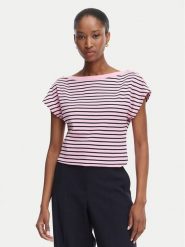 Tommy Hilfiger T-Shirt Gold Btn Cap WW0WW50942 Kolorowy Slim Fit. T-shirty Tommy Hilfiger, s, bez wzorów, z bawełny, bez kołnierzyka, bez ramiączek. Za 289.99 zł.
