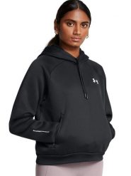 Under Armour Bluza w kolorze czarnym rozmiar: M. Czarne bluzy Under Armour, m, bez wzorów, bez ramiączek, z kapturem. Za 184.46 zł.