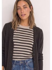 Street One Kardigan w kolorze ciemnobrązowym rozmiar: 46. Brązowe swetry Street One, bez wzorów, street, bez ramiączek. Za 154.95 zł.