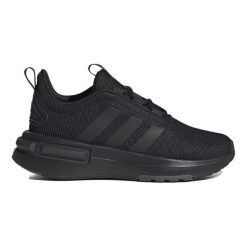 Buty adidas Racer Tr23 K IF0148 czarne. Czarne buty treningowe bez wzorów, z gumy, bez zapięcia, na fitness i siłownię, adidas racer. Za 378.90 zł.