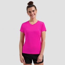 Funkcjonalna koszulka damska Rogelli PROMOTION LADY. Czerwone t-shirty sportowe Rogelli, xl, bez wzorów, bez ramiączek. Za 49.00 zł.