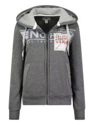 Geographical Norway Bluza "Gwen" w kolorze szarym rozmiar: S. Szare bluzy z kapturem Geographical Norway, s, bez wzorów, bez kaptura. Za 131.74 zł.