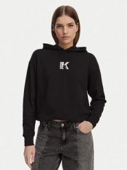 Karl Lagerfeld Jeans Bluza B2W20037 Czarny Regular Fit. Czarne bluzy Karl Lagerfeld Jeans, xl, bez wzorów, z bawełny, bez ramiączek, bez kaptura. Za 501.99 zł.