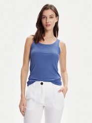 Marella Top Eddy 2413941074 Niebieski Slim Fit. Niebieskie topy Marella, s, bez wzorów, z wiskozy, bez kołnierzyka, bez ramiączek. Za 119.99 zł.