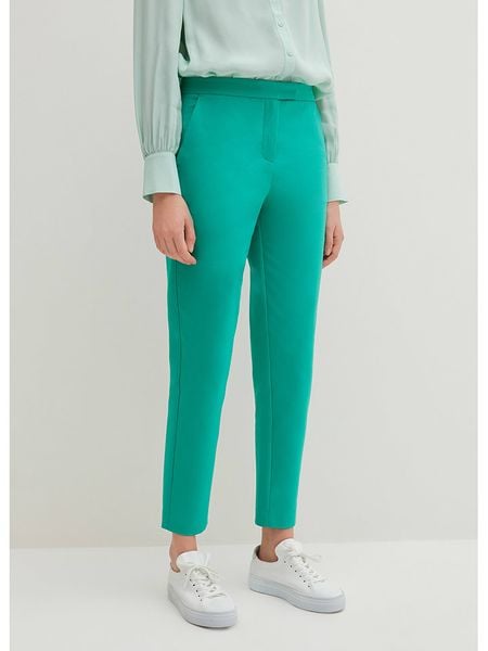 STEFANEL Spodnie chino w kolorze turkusowym rozmiar: 48. Niebieskie chinosy Stefanel, bez wzorów. Za 96.14 zł.