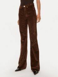 Pinko Spodnie materiałowe Flora 100561 A20R Brązowy Regular Fit. Brązowe spodnie materiałowe Pinko, bez wzorów, z bawełny. Za 659.99 zł.