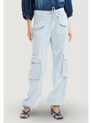 Desigual Spodnie materiałowe 26SWPW25 Niebieski Regular Fit. Niebieskie spodnie materiałowe Desigual, bez wzorów, z bawełny. Za 489.99 zł.