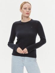 Tommy Hilfiger Sweter WW0WW40264 Granatowy Regular Fit. Niebieskie swetry Tommy Hilfiger, xs, bez wzorów, z wełny, bez ramiączek. Za 569.99 zł.