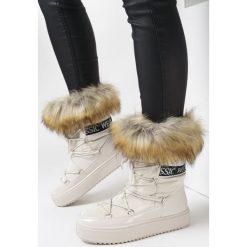 Beżowe Śniegowce Plotia. Brązowe śniegowce Born2be, z aplikacjami, za kostkę, bez zapięcia. Za 129.99 zł.