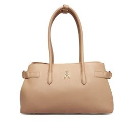 Torebka Patrizia Pepe. Brązowe torebki klasyczne Patrizia Pepe, bez wzorów, bez dodatków. Za 1,709.00 zł.