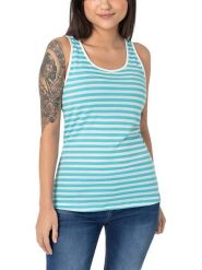 Timezone Top w kolorze biało-turkusowym rozmiar: W28. Białe topy Timezone, bez wzorów, z bawełny, bez kołnierzyka, bez ramiączek. Za 69.99 zł.