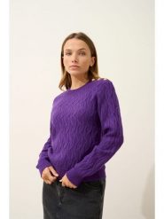 Just Cashmere Kaszmirowy sweter "Lynd" w kolorze fioletowym rozmiar: S. Różowe swetry Just Cashmere, s, bez wzorów, z kaszmiru, bez ramiączek. Za 478.99 zł.