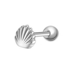 Glanzstücke München Piercing Muschel z srebra próby 925 w kolorze srebrnym Kolczyki 1 ct Damski. Szare kolczyki Glanzstücke München, srebrne. Za 110.49 zł.