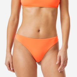 Dół stroju kąpielowego damski Roxy Mini. Brązowe bikini Roxy, bez wzorów, z tkaniny, sportowe. Za 69.99 zł.