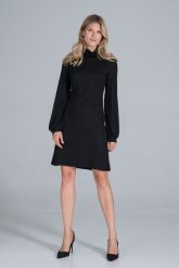 Dzianinowa Sukienka z Golfem - Czarna. Czarne sukienki Figl, l, bez wzorów, z dzianiny, bez kołnierzyka, bez ramiączek, rozkloszowane. Za 289.00 zł.