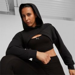 PUMA BLUZA FIT MOVE CROP 52386801 r M. Białe bluzy bez kaptura Puma, m, bez wzorów, bez kaptura, na fitness i siłownię. Za 168.99 zł.