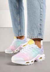 Biało-Różowe Buty Sportowe Sneakersy Ozdobione Tłoczeniem Zolzivia. Białe buty sportowe lifestyle Born2be, z aplikacjami, z jeansu, bez zapięcia. W wyprzedaży za 110.49 zł.