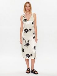 Calvin Klein Sukienka codzienna K20K205595 Écru Regular Fit. Sukienki Calvin Klein, na co dzień, bez wzorów, z wiskozy, bez kołnierzyka, bez ramiączek, proste. Za 819.99 zł.