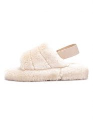 ISLAND BOOT Kapcie "Poppy" w kolorze kremowym rozmiar: 39. Brązowe kapcie Island Boot, bez wzorów. Za 114.71 zł.