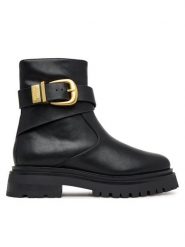 Steve Madden Botki Lexs SM11003593 Czarny. Czarne botki Steve Madden, bez wzorów, ze skóry, bez obcasa, na płaskiej podeszwie, bez zapięcia. Za 509.99 zł.