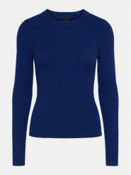 Pieces Sweter Crista 17115047 Granatowy Slim Fit. Niebieskie swetry Pieces, xs, bez wzorów, z wiskozy, bez ramiączek. Za 49.99 zł.