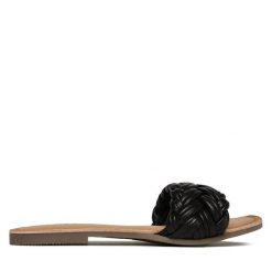 Klapki Gioseppo. Czarne klapki Gioseppo, bez wzorów, bez obcasa, bez zapięcia. Za 279.99 zł.