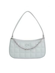 Calvin Klein Torebka Ck Square Quilt K60K612017 Szary. Szare torebki klasyczne Calvin Klein, bez wzorów, ze skóry, bez dodatków. Za 649.99 zł.