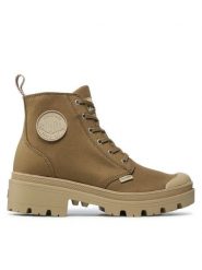 Palladium Trapery Pallabase Twill 96907-204-M Zielony. Zielone traperki Palladium, bez wzorów, z materiału, bez obcasa, bez zapięcia. Za 349.99 zł.