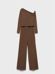 Mango Kombinezon 87070625 Brązowy Slim Fit. Brązowe sukienki Mango, s, bez wzorów, z wiskozy, bez kołnierzyka, bez ramiączek. Za 299.99 zł.