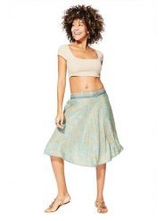 Aller Simplement Spódnica w kolorze turkusowo-żółtym rozmiar: 34-40. Żółte spódnice Aller Simplement, bez wzorów, midi. Za 39.99 zł.