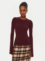 Kontatto Sweter 3M0116N AI253M01 Bordowy Slim Fit. Czerwone swetry Kontatto, m, bez wzorów, z syntetyku, bez ramiączek. Za 199.99 zł.
