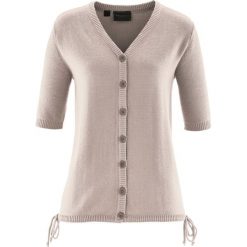 Sweter rozpinany bonprix kamienisty. Szare swetry bonprix. Za 49.99 zł.