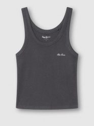 Pepe Jeans Top w kolorze czarnym rozmiar: XL. Czarne topy Pepe Jeans, xl, bez wzorów, z jeansu, bez kołnierzyka, bez ramiączek. Za 65.54 zł.