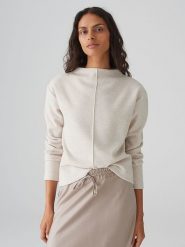 OPUS Sweter "Goklona" w kolorze kremowym rozmiar: 44. Brązowe swetry Opus, bez wzorów, bez ramiączek. Za 135.95 zł.