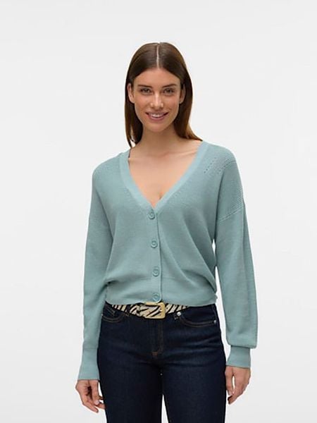 Vero Moda Kardigan w kolorze błękitnym rozmiar: L. Niebieskie swetry Vero Moda, l, bez wzorów, z wiskozy, klasyczne, bez ramiączek. Za 126.75 zł.