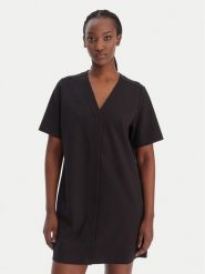 Calvin Klein Jeans Sukienka codzienna LV047E209G Czarny Regular Fit. Czarne sukienki Calvin Klein Jeans, na co dzień, xs, bez wzorów, z jeansu, bez kołnierzyka, bez ramiączek, proste. Za 409.99 zł.