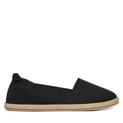 Espadryle JENNY. Czarne espadryle Jenny, bez wzorów, bez obcasa. Za 59.99 zł.