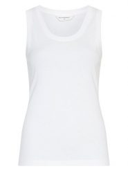 MOSS COPENHAGEN Top w kolorze białym rozmiar: S/M. Białe topy Moss Copenhagen, m, bez wzorów, bez kołnierzyka, bez ramiączek. Za 94.95 zł.