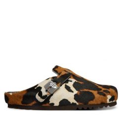 Klapki Scholl. Brązowe klapki Scholl, bez wzorów, bez obcasa, bez zapięcia. Za 716.99 zł.