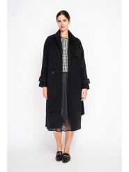 ASSUILI Płaszcz przejściowy w kolorze czarnym rozmiar: 38. Czarne płaszcze Assuili, bez wzorów, z tkaniny, klasyczne, bez kaptura. Za 524.62 zł.