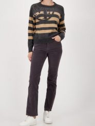 Monari sweter z dzianiny - Ciao Bella Kobiety Sztuczne włókno szary|beżowy, 40. Brązowe swetry Monari, z aplikacjami, z dzianiny, bez ramiączek. Za 379.95 zł.