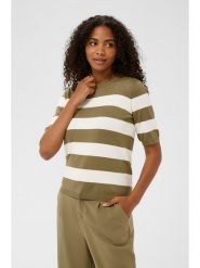 Kaffe Sweter w kolorze oliwkowo-kremowym rozmiar: L. Brązowe swetry Kaffe, l, bez wzorów, bez ramiączek. Za 86.99 zł.