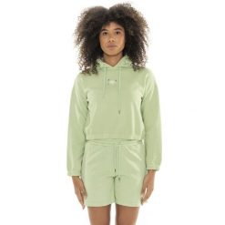 Bluza z kaptur na co dzień na siłownię. Czerwone bluzy LEONE 1947 APPAREL, bez wzorów, z bawełny, sportowe, bez ramiączek, bez kaptura. W wyprzedaży za 164.19 zł.