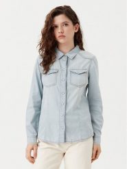 ONLY Koszula jeansowa Alexa 15315185 Błękitny Regular Fit. Niebieskie koszule ONLY, l, bez wzorów, z bawełny, bez kołnierzyka, bez ramiączek. Za 99.99 zł.