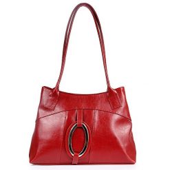 Torebka skórzana damska DAN-A T8 czerwona. Czerwone torebki klasyczne DAN-A, bez wzorów, ze skóry, eleganckie, bez dodatków. Za 359.99 zł.