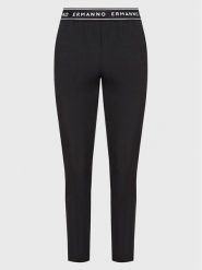 Ermanno Firenze Spodnie materiałowe D42EP042E47 Czarny Regular Fit. Czarne spodnie materiałowe Ermanno Firenze, bez wzorów, z materiału. Za 749.99 zł.