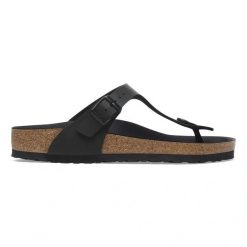 Birkenstock Gizeh BF Triples Black Japonki damskie. Czarne japonki Birkenstock, bez wzorów, z mikrofibry, eleganckie. Za 379.99 zł.