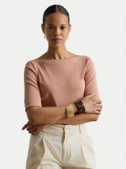 LAUREN RALPH LAUREN T-Shirt Judy 200654963203 Różowy Regular Fit. Czerwone t-shirty Lauren Ralph Lauren, m, bez wzorów, z bawełny, bez kołnierzyka, bez ramiączek. Za 289.99 zł.