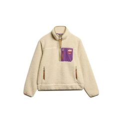 Polar z pół zamkiem dla kobiet Superdry Vintage. Brązowe bluzy z polaru Superdry, bez wzorów, z polaru. Za 441.35 zł.